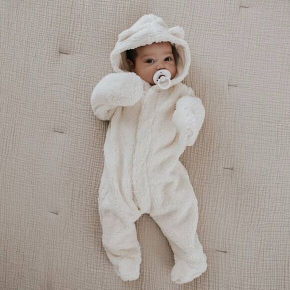 NWT MagneticMe Fleece Little Bear Onesie Pram 3 6 9 12 Months Footie - Picture 2 of 2